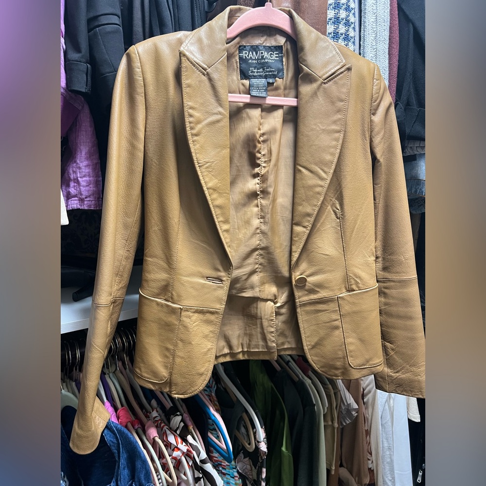 Leather Blazer Jacket
